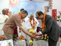 Lightening a lamp by His Excellency Mr. Ranji Rae Ambassador of Republic of India to Nepal (left) and Chief Secretary of Government of Nepal Dr. Somlal Subedi (Right) on the topic Balalance sheet of life.